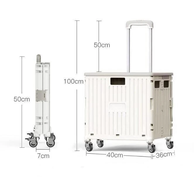 4 Wheel Foldable Shopping Trolley