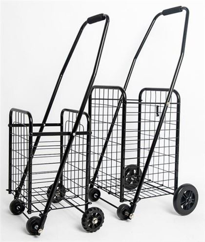 Carrito de supermercado plegable con ruedas