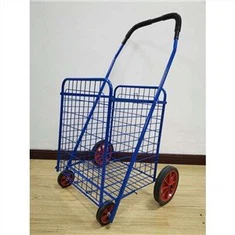 Carrito de supermercado plegable con ruedas