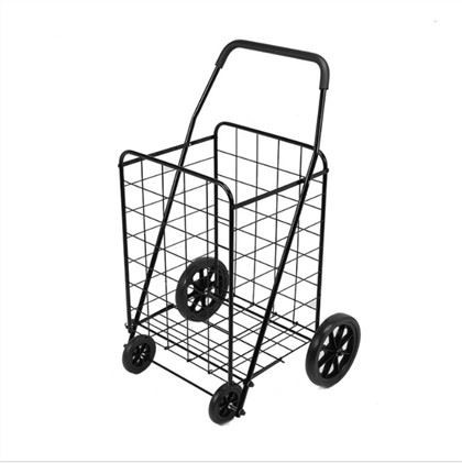 Carro de compras plegable de metal grande
