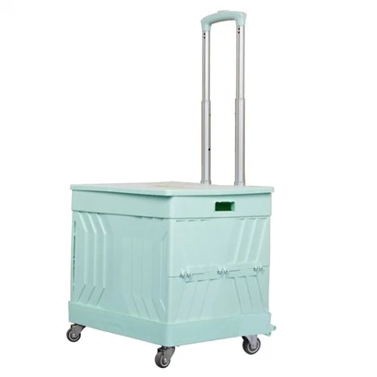 Carrito de supermercado plegable de plástico