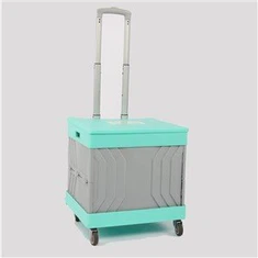 Carrito de compras plegable de plástico