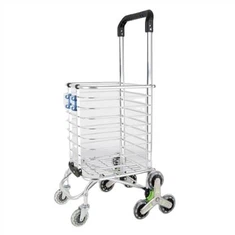 Carrito de compras con ruedas para subir escaleras